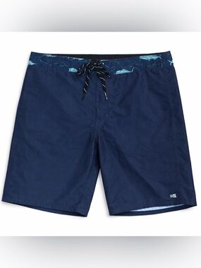 Salty Crew Flyer Boardshorts Mens 32 Navy Blue Surf Swim Hybrid Shorts